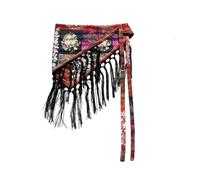 Fajín bordado con flecos y borlas | Bordado, Exquisito, Bufanda De Cadera De Baile, Retro Étnico, Mujer