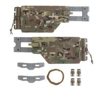 Fajín Elástico Táctico MOLLE de Liberación Rápida, Paneles Laterales de Chaleco Ajustables con Expansión Mediante Cordón Elástico y Plataforma Modular para Montaje de Equipo(MC)