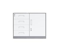 FAJNUZI2024 Armario para Documentos Gabinete bajo, archivador, Oficina, finanzas, gabinete de Datos, Sala Estar, cajón, Organizador Almacenamiento, con Cerradura, pequeño(Grey)