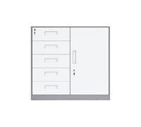 FAJNUZI2024 Armario para Documentos Gabinete de Datos for Sala Archivos 1,2 mm, cajón for Estar, Organizador Almacenamiento, gabinete Oficina, pequeño con Cerradura(Grey)