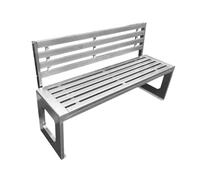 FAJNUZI2024 Banco Jardín Banco de Exterior con Respaldo, Silla de jardín de Acero Inoxidable, for Bancos de Ocio en terrazas y Balcones Asiento Parque(Medio)