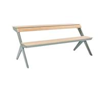 FAJNUZI2024 Banco Jardín Silla de Exterior for Parque, Banco con Estructura de Metal de Acero, Superficie de Silla de Madera plástica, mesas de salón for Patio y jardín Asiento Parque(Medio)