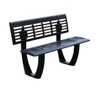 FAJNUZI2024 Banco Jardín Silla de Parque for Exteriores con Respaldo, Aluminio Fundido Negro, 120/150 cm, Ideal for jardín, terraza o Patio. Asiento Parque(150x56x86cm)
