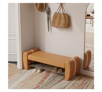 FAJNUZI2024 Banco para Zapatos Banco de Almacenamiento Zapatos, Banco Entrada, Organizador, Zapatero 1 Nivel con Asiento Acolchado, for Pasillo, Sala Estar, Dormitorio(Orange)
