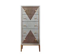 FAJNUZI2024 Cómoda Cómoda con cajones Altos, Almacenamiento de 5 Patas Metal, cómoda Vintage Madera Maciza Clara for Pasillo, Entrada Mueble con cajones