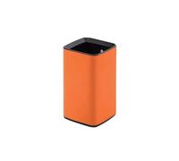 FAJNUZI2024 Cubo Basura Bote de basura de acero inoxidable, bote de basura con tapa abierta, bote de basura cuadrado for cocina, apto for papelera de cocina y oficina en el hogar Bote Basura(Orange)