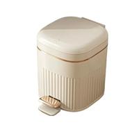 FAJNUZI2024 Cubo Basura Bote de basura de gran capacidad for el hogar, sala de estar, baño, cocina, cesta de papel con tapa Bote Basura(Blanco,Grande)