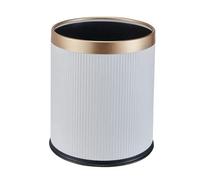 FAJNUZI2024 Cubo Basura Bote de basura simple for sala de estar, cocina, lujo ligero sin tapa, oficina, habitación de hotel, baño exclusivo Bote Basura(Blanco,Grande)