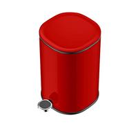 FAJNUZI2024 Cubo Basura Botes de basura de 5l Hogar Dormitorio Baño Sala de estar Pedal Simple con tapa Botes de basura Cocina Baño Oficina Cesta de papel de desecho Bote Basura(Red)