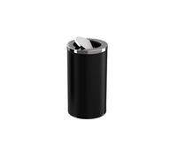 FAJNUZI2024 Cubo Basura Papelera de acero inoxidable de 15 l, 25 l y 50 l, extintor de humo, papelera negra for cocina con tapa abatible, papelera for el hogar y la oficina Bote Basura(Pequeño)