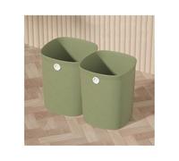 FAJNUZI2024 Cubo Basura Papelera de plástico cuadrada sin tapa for el hogar, la cocina, la oficina, grande o pequeña, dos paquetes Bote Basura(Green,Grande)
