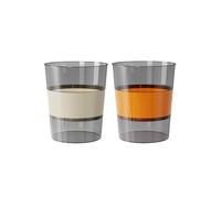 FAJNUZI2024 Cubo Basura Papelera de plástico redonda de colores combinados adecuada for sala de estar, dormitorio y baño, 2 paquetes, color blanco y naranja Bote Basura