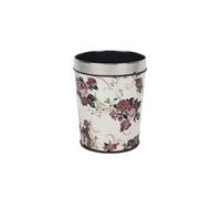 FAJNUZI2024 Cubo Basura Papelera redonda de diseño abierto for dormitorio, salón, cocina, oficina, papelera estampada con aro de presión, 6/13 l Bote Basura(Pequeño)