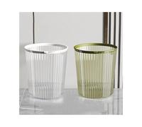 FAJNUZI2024 Cubo Basura Papelera sin tapa con aro de presión Papelera de plástico transparente blanca y verde for el hogar, la cocina, la oficina, paquete grande o pequeño de dos Bote Basura(Pequeño)