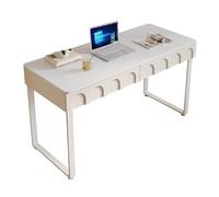 FAJNUZI2024 Escritorio para Ordenador Escritorio Blanco con cajones, tocador Moderno, Mesa for computadora portátil, Escritorio for Oficina en casa, for Escribir, estudiar, Dormitorio(L)