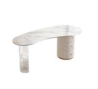 FAJNUZI2024 Escritorio para Ordenador Escritorio de Oficina Lujo Ligero, Mesa PC, Banco Trabajo acrílico, Escritorio diseño con Placa Roca, Consulta for salón Belleza, Colgante(140 * 60 * 75cm)