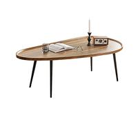 FAJNUZI2024 Mesa Centro salón Mesa de Centro Ovalada, Mesa Moderna, sofá, té for Sala Estar, Escritorio Oficina, balcón, Fibra y Patas Metal, Central, Minimalista, 47"