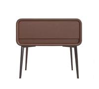 FAJNUZI2024 Mesita de Noche Mesita de Noche Madera Minimalista, Moderna, Pierna Alta, pequeño, con un Solo cajón, Mueble, gabinete Almacenamiento(Coffee,Medio)