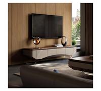 FAJNUZI2024 Mueble bajo colgante moderno para TV con pata, consola de medios de comunicación de madera para el hogar, mueble de consola de medios para almacenamiento de TV