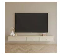 FAJNUZI2024 Mueble TV Colgante Soporte de TV Flotante de Pared for Centro de Entretenimiento, Consola Multimedia, Estante de Almacenamiento Adecuado for Sala de Estar y Dormitorio Mueble TV