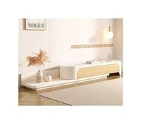 FAJNUZI2024 Panel TV Pared Mueble de TV Sencillo y Moderno for el hogar, Sala Estar, apartamento pequeño, Mesa Centro retráctil, combinación Armario