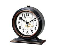 FAJNUZI2024 Reloj de Escritorio Vintage Home Table Top Decoración Reloj Péndulo Reloj Cuarzo Salón Escritorio Reloj Colección de Regalos Reloj de Sobremesa(Negro)