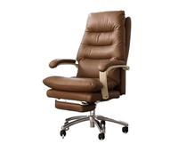 FAJNUZI2024 Silla de Escritorio Silla de Oficina de Cuero de Lujo, Silla ejecutiva reclinable for computadora, cómoda for el hogar computadora