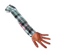 Fake Arm - 22 Inch Bloody Broken Severed Hand with Plaid Cloth Sleeve