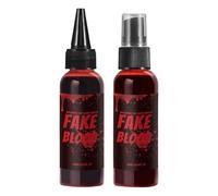 Fake Blood - Kit de maquillaje de sangre líquida falsa para Halloween, herramienta de maquillaje multiusos para Halloween, fotografía, dramas, enseñanza de maquillaje, películas