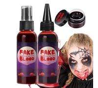 Fake Blood Makeup, Fake Blood Halloween Makeup, Portable Blood Makeup, Zombie Blood Paint, Washable Stage Blood, 160ml Portable Blood Paint For Clothes, Zombie Bride, Vampire