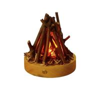 Fake Bonfire Night Light USB Rechargeable 3 Modes Fake Fire Lamp Flameless Candle Flame Light with White Noise