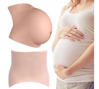 Fake embarazada del vientre 6-8 meses embarazos falsos ombly realista silicona artificial bulto de bebé toque de piel blanda portátil portátil para embarazada para actores actor maternidad falsa