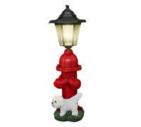 Fake Fire Hydrant - Esculpa de resina con energía solar, ornamentalmente, resistente a la intemperie y al agua, decorativo al aire libre | Lawn, Garden, Patio Display, Party Decoration