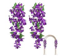 Fake Flowers Flower,Bougainvillea Garden Decor,2-Piece Faux Summer Flowers Plant | For Living Room Bedroom Kitchen Bathroom Office Desk Shelf Garden Yard