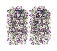 Fake Flowers For Outdoors - 2-Piece Realistic Artificial Flower Set | UV-Resistant Hanging Bouquets | Outdoor Home Patio Deck Wall Gazebo Balcony Decor | Spring And Fall Decorative Plants For Garden