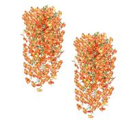 Fake Flowers for Outdoors - 2 Pieces Artificial Realistic Decorations,Front Door Decorations - for Home Porch Deck Door Wall Gazebo Front Courtyard Balconies Spring Fall