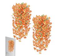 Fake Flowers for Outdoors, Artificial Flower Decor, 2 Piece Set Realistic Garden Look, UV Resistant Material with Fade Proof Color, Outdoor Home Decoration Feature, Faux Flowers for Patio Balcony