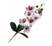Fake Flowers Orchid, 3-Leaf Faux Phalaenopsis, Vase Decor with Sturdy Build, Artificial Bloom Aid with, Modern Home Style, Accessory for Indoor Outdoor Bedroom Bathroom