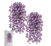 Fake Flowers Outdoors Decor, 2 Pieces Realistic Artificial Home Device, Outside Aid Tool with Sturdy Build, Comfortable Reliable Daily Use, Premium Quality Patio Accessory, Home Deck Door Wall 110g