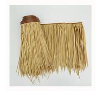 Fake Grass Rollo Azulejos De Paja Artificial PE Simulación Thatch 1.64 X 3.28ft/pcs Resin Plastic Thatch Durable Fire Thatch Roof Pavilion Outdoor(Yellow f,0.5x15m/1.64X49.2ft)