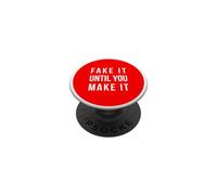 Fake IT Until You Make IT Rojo PopSockets PopGrip Adhesivo