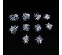 Fake Nail, 500Pcs Stilettos Sharp False Nail Art Tips Salon Manicure Decoration, con 10 tamaños diferentes para salones de uñas postizas y decoración de uñas DIY (Transparent)