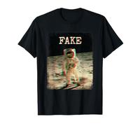 Fake News Apolo 11 Moon Landing Hoax Astronauta Estilo Retro Camiseta