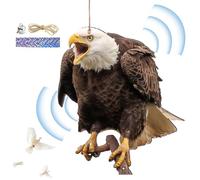 Fake Owl Decoy Bird Scarecrow Sculpture | Rotating Head Owl | Decorative