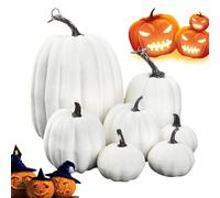Fake Pumpkin Decor, Harvest Foam Set, 13.39x9.84in Autumn Festival Display, Lightweight Authentic Material, Realistic Seasonal Colors for Holiday, Party Table, Centerpiece Decoration, Halloween