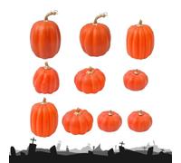 Fake Pumpkins 10 Pieces Realistic - Foam Harvest Seasonal Table Centerpiece
