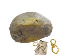 Fake Rock for Key, Outdoor Natural Stone Safe, Waterproof Hidden Key Holder, Realistic Security Storage Accent, Ideal for Yard, Garden, Home, Landscaping, Shelf, Outside, 4.02x2.01x3.35 Inches