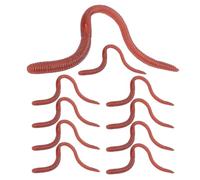 Fake Worm Scary Props - Stretchy 10pcs Earthworm Toys for Pranks and Gags | Flexible Soft Rubber with Realistic Texture Reusable Funny Joke Accessories for Family Friends Halloween April Fools Day