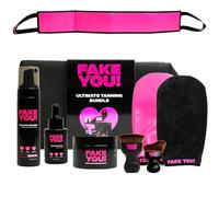 Fake You! All-in-One Ultimate Tanning Kit Bundle - Includes Tanning Mousse, Tanning Drops, Back Applicator, Exfoliating Mitt, and Fake Tan Gloves