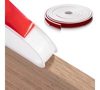 FAKILO 5m Cintas Flexibles para Bordes de Muebles en Forma de U, TPE Blanco Autoadhesivo para Bordes de Chapa de Madera para la restauración de mesas, armarios y estantes (Blanco, 30mm x 5m)